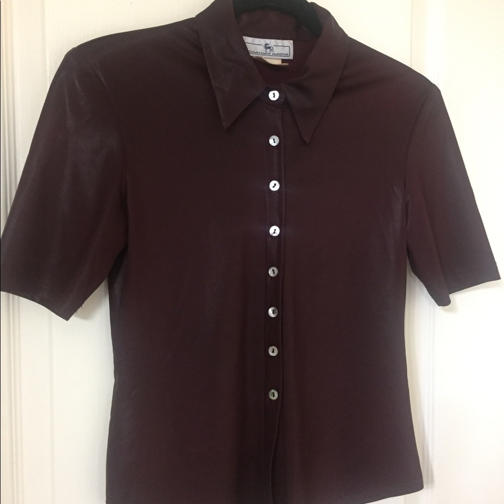 Jonathan Martin ‘90s burgundy button up
